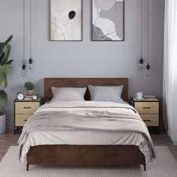 vidaXL Bedside Cabinets Nightstand Bed Table Engineered Wood - sonoma oak, 2 pcs
