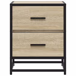 vidaXL Bedside Cabinets Nightstand Bed Table Engineered Wood - sonoma oak, 2 pcs - Additional view 4