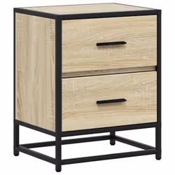vidaXL Bedside Cabinets Nightstand Bed Table Engineered Wood - sonoma oak, 2 pcs - Additional view 5