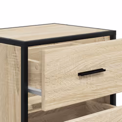 vidaXL Bedside Cabinets Nightstand Bed Table Engineered Wood - sonoma oak, 2 pcs - Additional view 9