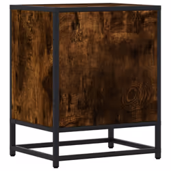 vidaXL Bedside Cabinets Nightstand Bed Table Engineered Wood - smoked oak, 2 pcs - Additional view 7