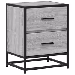 vidaXL Bedside Cabinets Nightstand Bed Table Engineered Wood - grey sonoma, 1 pcs