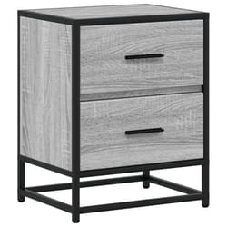 vidaXL Bedside Cabinets Nightstand Bed Table Engineered Wood - grey sonoma, 1 pcs