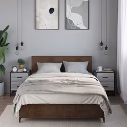 vidaXL Bedside Cabinets Nightstand Bed Table Engineered Wood - grey sonoma, 2 pcs
