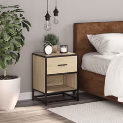 vidaXL Bedside Cabinets Nightstand Bed Side Table Engineered Wood - sonoma oak, 1 pcs