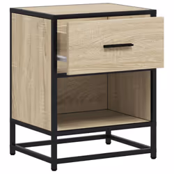 vidaXL Bedside Cabinets Nightstand Bed Side Table Engineered Wood - sonoma oak, 1 pcs - Additional view 7