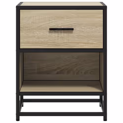 vidaXL Bedside Cabinets Nightstand Bed Side Table Engineered Wood - sonoma oak, 2 pcs - Additional view 4