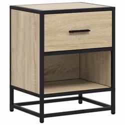 vidaXL Bedside Cabinets Nightstand Bed Side Table Engineered Wood - sonoma oak, 2 pcs - Additional view 5