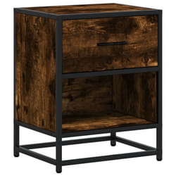vidaXL Bedside Cabinets Nightstand Bed Side Table Engineered Wood - smoked oak, 1 pcs