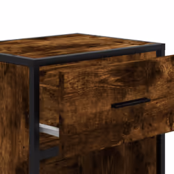 vidaXL Bedside Cabinets Nightstand Bed Side Table Engineered Wood - smoked oak, 1 pcs - Additional view 8