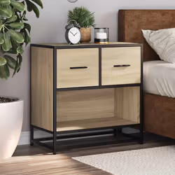 VidaXL 848695 nightstand/bedside table 2 drawer(s) Oak - Additional view 4