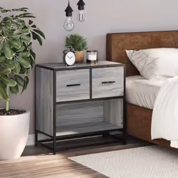VidaXL 848697 nightstand/bedside table 2 drawer(s) Oak