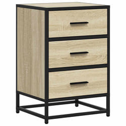 VidaXL 848720 nightstand/bedside table 3 drawer(s) Oak