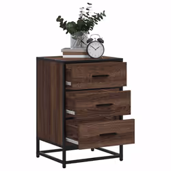 VidaXL 848723 nightstand/bedside table 3 drawer(s) Oak - Additional view 4