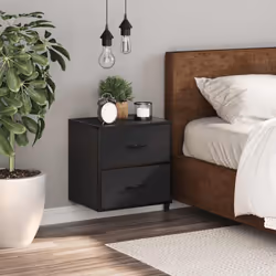 vidaXL Wall-mounted Bedside Cabinets 2 pcs Sonoma Oak 40x31x39.5 cm cabinet - black, 1 pcs - Additional view 2