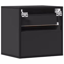 vidaXL Wall-mounted Bedside Cabinets 2 pcs Sonoma Oak 40x31x39.5 cm cabinet - black, 1 pcs - Additional view 6