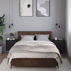 vidaXL Wall-mounted Bedside Cabinets 2 pcs Sonoma Oak 40x31x39.5 cm cabinet - black, 2 pcs - Additional view 2