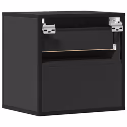 vidaXL Wall-mounted Bedside Cabinets 2 pcs Sonoma Oak 40x31x39.5 cm cabinet - black, 2 pcs - Additional view 7