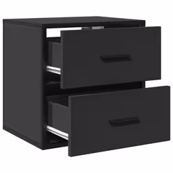 vidaXL Wall-mounted Bedside Cabinets 2 pcs Sonoma Oak 40x31x39.5 cm cabinet - black, 2 pcs - Additional view 8