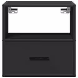 vidaXL Wall-mounted Bedside Cabinet Smoked Oak 40x31x39.5 cm cabinet - black, 2 pcs - Additional view 4