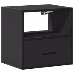 vidaXL Wall-mounted Bedside Cabinet Smoked Oak 40x31x39.5 cm cabinet - black, 2 pcs - Additional view 5