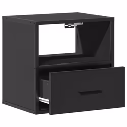 vidaXL Wall-mounted Bedside Cabinet Smoked Oak 40x31x39.5 cm cabinet - black, 2 pcs - Additional view 8
