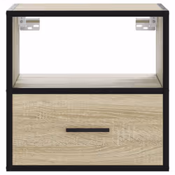 vidaXL Wall-mounted Bedside Cabinet Smoked Oak 40x31x39.5 cm cabinet - sonoma oak, 1 pcs - Additional view 4