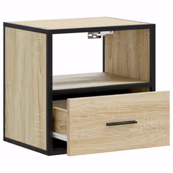 vidaXL Wall-mounted Bedside Cabinet Smoked Oak 40x31x39.5 cm cabinet - sonoma oak, 1 pcs - Additional view 7