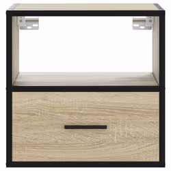 vidaXL Wall-mounted Bedside Cabinet Smoked Oak 40x31x39.5 cm cabinet - sonoma oak, 2 pcs - Additional view 4