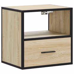 vidaXL Wall-mounted Bedside Cabinet Smoked Oak 40x31x39.5 cm cabinet - sonoma oak, 2 pcs - Additional view 5