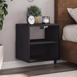 VidaXL 848744 nightstand/bedside table Black