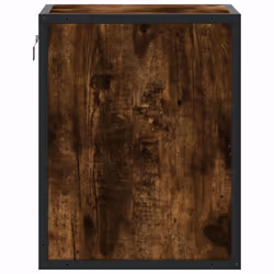 vidaXL Wall-mounted Bedside Cabinet Black 40x31x39.5 cm cabinet bedside table - smoked oak, 1 pcs - Additional view 5