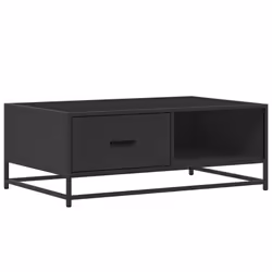 vidaXL Coffee Table Hall End Table Side Table Engineered Wood and Metal - black
