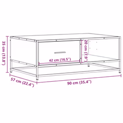 vidaXL Coffee Table Hall End Table Side Table Engineered Wood and Metal - black