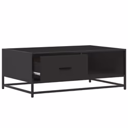 vidaXL Coffee Table Hall End Table Side Table Engineered Wood and Metal - black - Additional view 7