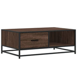 vidaXL Coffee Table Hall End Table Side Table Engineered Wood and Metal - brown oak