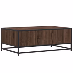 vidaXL Coffee Table Hall End Table Side Table Engineered Wood and Metal - brown oak - Additional view 6