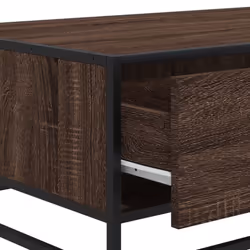 vidaXL Coffee Table Hall End Table Side Table Engineered Wood and Metal - brown oak - Additional view 9