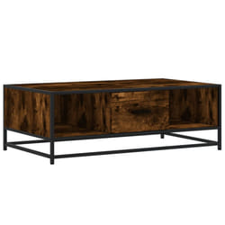 vidaXL Coffee Table Hallway End Table Side Table Engineered Wood and Metal - smoked oak