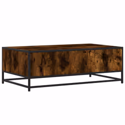 vidaXL Coffee Table Hallway End Table Side Table Engineered Wood and Metal - smoked oak - Additional view 6