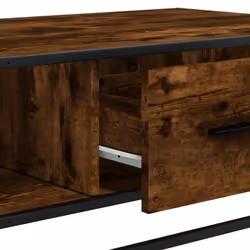 vidaXL Coffee Table Hallway End Table Side Table Engineered Wood and Metal - smoked oak - Additional view 8