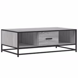 vidaXL Coffee Table Hallway End Table Side Table Engineered Wood and Metal - grey sonoma