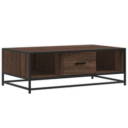 vidaXL Coffee Table Hallway End Table Side Table Engineered Wood and Metal - brown oak
