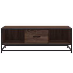 vidaXL Coffee Table Hallway End Table Side Table Engineered Wood and Metal - brown oak - Additional view 4