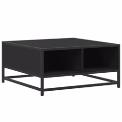 vidaXL Coffee Table Hallway Tea End Table Side Table Engineered Wood and Metal - black
