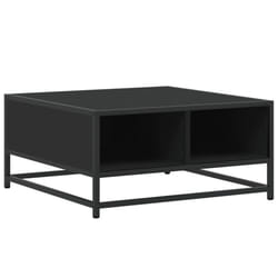 vidaXL Coffee Table Hallway Tea End Table Side Table Engineered Wood and Metal - black