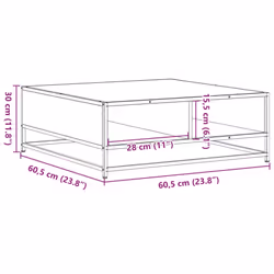 vidaXL Coffee Table Hallway Tea End Table Side Table Engineered Wood and Metal - sonoma oak