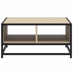 vidaXL Coffee Table Hallway Tea End Table Side Table Engineered Wood and Metal - sonoma oak - Additional view 4