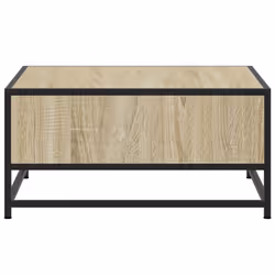 vidaXL Coffee Table Hallway Tea End Table Side Table Engineered Wood and Metal - sonoma oak - Additional view 5