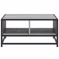 vidaXL Coffee Table Hallway Tea End Table Side Table Engineered Wood and Metal - grey sonoma - Additional view 4